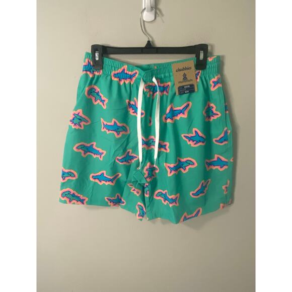 New Chubbies Men's Shark Swimsuit Size Medium - Picture 1 of 3